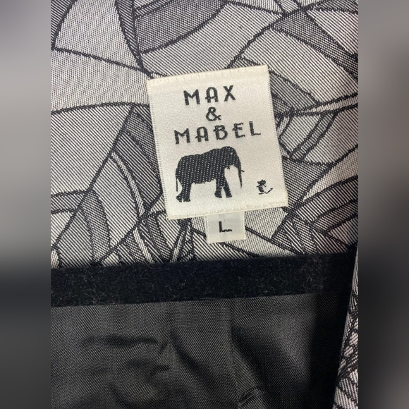 Max‎ & Mabel Vintage artistic mix media Women's  Blazer Size L Jacket - Picture 3 of 8